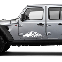 Mountains Benutzerdefinierte Text Tür Vinylgrafik Aufkleber für Jeep Gladiator 2