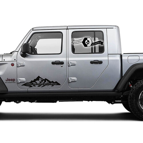 Paar Jeep Gladiator Door Mountains Vinyl Graphics Decal Aufkleber