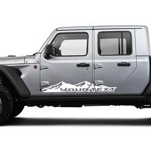 Mountains Big Custom Text Tür Vinyl Aufkleber Aufkleber für Jeep Gladiator 2