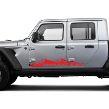 Mountains Big Custom Text Tür Vinyl Aufkleber Aufkleber für Jeep Gladiator 3