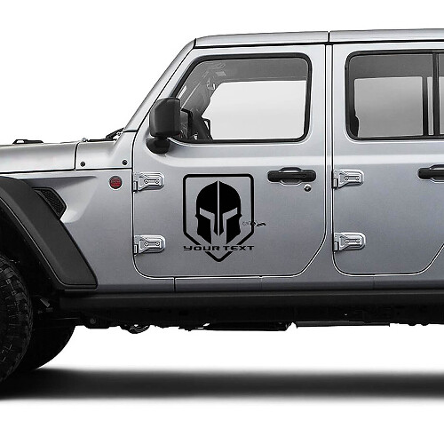 Spartanischer Helm Tür Vinylaufkleber für Jeep Wrangler oder Gladiator