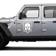 Spartanischer Helm Tür Vinylaufkleber für Jeep Wrangler oder Gladiator_2