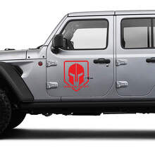 Spartanischer Helm Tür Vinylaufkleber für Jeep Wrangler oder Gladiator_3