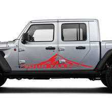 Paar Jeep Gladiator Türen Berge Riesige Vinylgrafik Aufkleber
 3