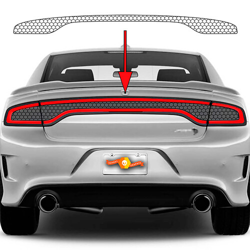 Dodge Ladegerät SRT Hellcat WideBody Schwanzlicht Wabe New Vynil Decal Sticker Graphics