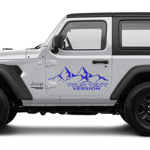 2 Neue JEEP Wrangler Unlimited Tür Aufkleber 4x4 Off-Road Berge Seiten Grafik Aufkleber
 2