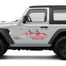 2 Neue JEEP Wrangler Unlimited Tür Aufkleber 4x4 Off-Road Berge Seiten Grafik Aufkleber
 3