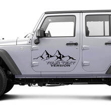 2 Neue JEEP Wrangler Unlimited Tür Aufkleber 4x4 Off-Road Berge Seiten Grafik Aufkleber
 4