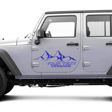 2 Neue JEEP Wrangler Unlimited Tür Aufkleber 4x4 Off-Road Berge Seiten Grafik Aufkleber
 5