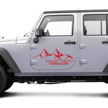 2 Neue JEEP Wrangler Unlimited Tür Aufkleber 4x4 Off-Road Berge Seiten Grafik Aufkleber
 6
