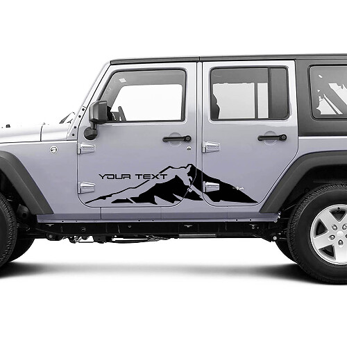 2 Neue JEEP Wrangler Unlimited 4-Türer Aufkleber Aufkleber Berge Seiten Grafik Aufkleber
