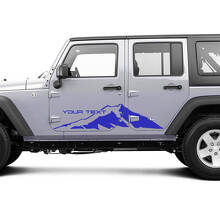 2 Neue JEEP Wrangler Unlimited 4-Türer Aufkleber Aufkleber Berge Seiten Grafik Aufkleber
 2