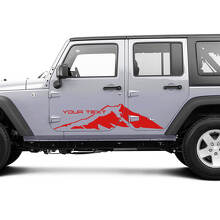2 Neue JEEP Wrangler Unlimited 4-Türer Aufkleber Aufkleber Berge Seiten Grafik Aufkleber
 3