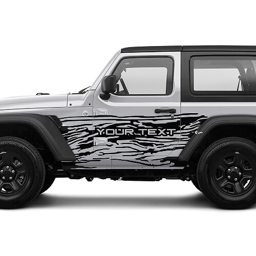2 Neue JEEP Wrangler Unlimited 4-Türer Aufkleber 4x4 Off-Road Splash Mud Mountains Seitengrafik Aufkleber
