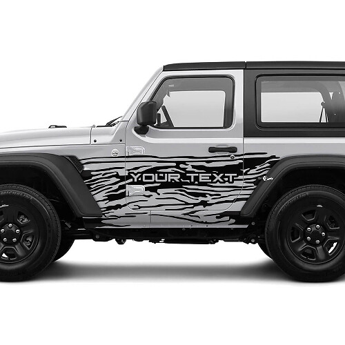 2 Neue JEEP Wrangler Unlimited 4-Türer Aufkleber 4x4 Off-Road Splash Mud Mountains Seitengrafik Aufkleber
