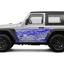 2 Neue JEEP Wrangler Unlimited 4-Türer Aufkleber 4x4 Off-Road Splash Mud Mountains Seitengrafik Aufkleber
 2