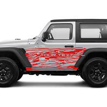 2 Neue JEEP Wrangler Unlimited 4-Türer Aufkleber 4x4 Off-Road Splash Mud Mountains Seitengrafik Aufkleber
 3