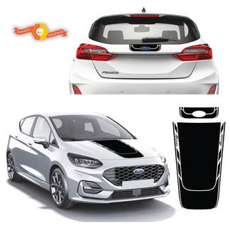 Vinyl-Aufkleber für Motorhaube und Kofferraum, Fiesta-Logo, kompatibel mit Ford Fiesta 2019–2022
