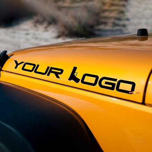 Seitliche Vinyl-Aufkleber für die Motorhaube des Jeep Wrangler Rubicon