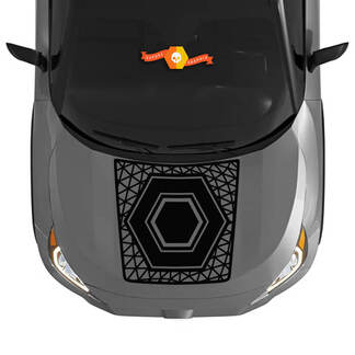 Motorhaube Hexagon Geometric Shapes Decal Sticker Graphic Kit für Toyota RAV4 2019–2022 Vinyl-Aufkleber
