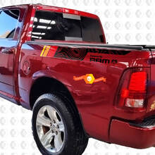 Topographische Seiten-LKW-Streifen für Dodge Ram 1500 mit Vintage-Streifen-Aufklebern SupDec
 2