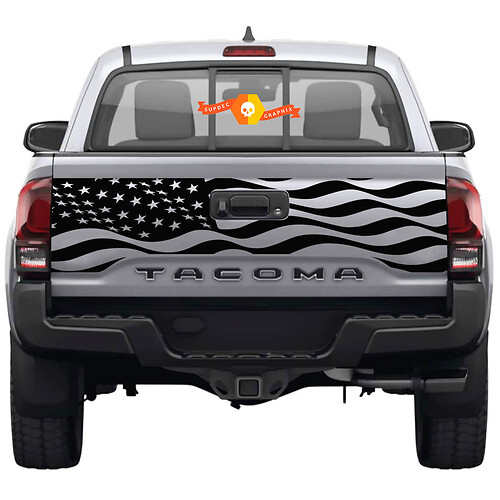 Heckklingel USA Flag-Heck-Aufkleber für Toyota Tacoma dritte Generation 2015-2022 SUPDEC
