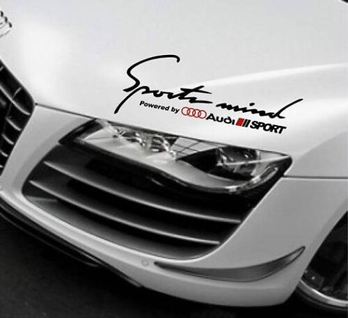 Sports Mind Powered by Audi Motorhauben-Aufkleber für Audi A8