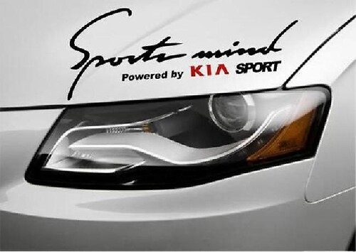 Sports Mind Powered by Kia Hauben Vinyl-Aufkleberset für Kia Fahrzeuge