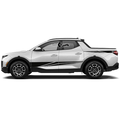 Triple Sharp Seitenstreifen Vinyl-Aufkleber-Set für Hyundai Santa Cruz