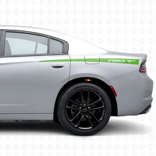 Streifen mit individuellem Text Seiten-Vinylaufkleber für Dodge Charger 2015-2026_3
