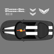 Doppelstreifen Haube Dach Heckklappe Vinyl-Aufkleber Set für Pontiac Firebird Trans Am_2