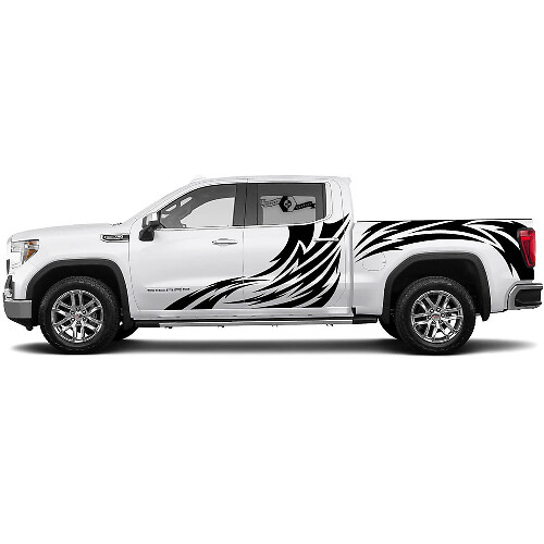 Paar Aufkleber Seitenspritzer-Set für GMC Sierra 1500 Türen Seitenaufkleber Aufkleber Grafik
