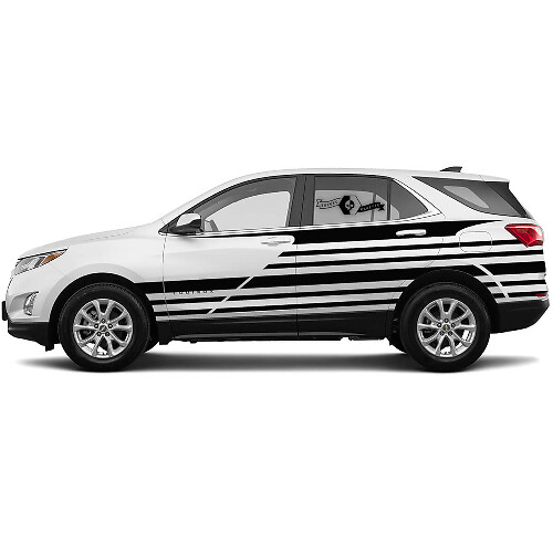 Paar 2021 Seitenstreifen Chevrolet Equinox SPLASH WRAP Grafik Aufkleber Vinyl Aufkleber
