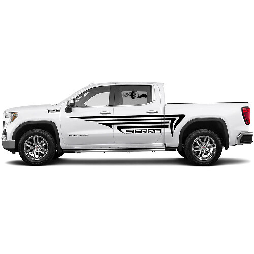 Paar Aufkleber Seitenbett Pfeile Splash-Kit für GMC Sierra 1500 Türen Seitenvinyl-Aufkleber Grafik
