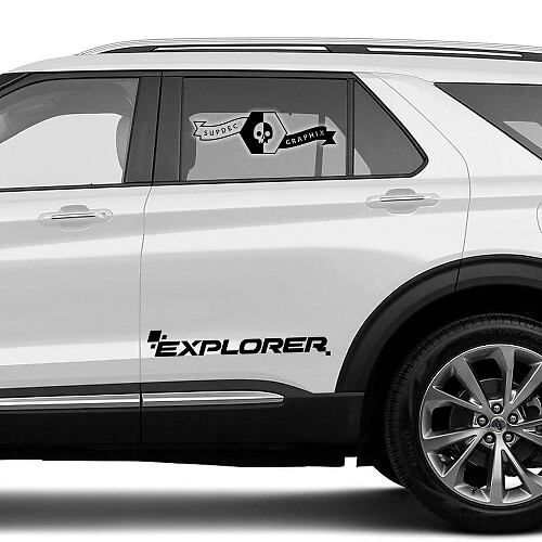 2x FORD EXPLORER Seitentür Logo Aufkleber Grafiken Vinyl
