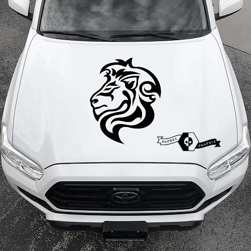 Lion Tribal Style Motorhauben-Vinylaufkleber für Autos