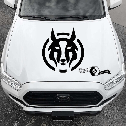 Wolf Tribal Style Motorhauben-Vinylaufkleber für Toyota RAV4