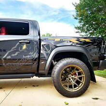 Dinosaurier T-Rex Splash Tür hinterer Seitenspritz Vinyl-Aufkleber Decal Grafik für Dodge Ram Rebel 1500 TRX 3