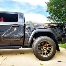 Dinosaurier T-Rex Splash Tür hinterer Seitenspritz Vinyl-Aufkleber Decal Grafik für Dodge Ram Rebel 1500 TRX 3