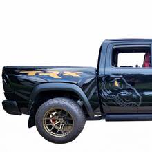 Paar Dodge Ram Rebel TRX 2022+ 2 Farben Seite 1500 TRX Splash Bett Dinosaurier T-Rex TRX Truck Vinyl Aufkleber Grafik 4
