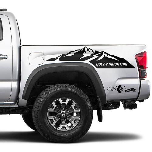 2 Tacoma Seitenbett Rocky Mountain TRD Vinyl Aufkleber Decal Kit für Toyota Tacoma
