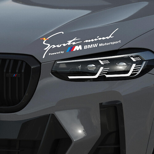 Sports Mind Powered by M Motorsport Motorhauben Vinyl Aufkleber Set für BMW
