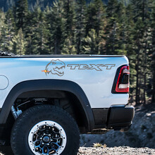 T-Rex Custom Text Seitenwand-Vinylaufkleber-Kit für Dodge Ram 1500 Rebel TRX_2