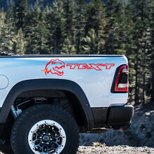 T-Rex Custom Text Seitenwand-Vinylaufkleber-Kit für Dodge Ram 1500 Rebel TRX_3