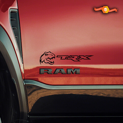 Kleine T-Rex Seiten-Vinylaufkleber für Ram 1500 TRX Rebel