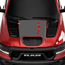 TRX Stil benutzerdefinierter Text Motorhauben-Vinylaufkleber für Dodge Ram Rebel 1500 TRX 2022+_2