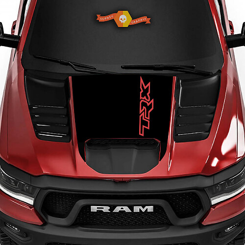 Dodge Ram Rebel 2022+   2023+ 1500 TRX Hood TRX Truck Vinyl Sticker Decal Graphic
