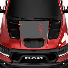 Individuelles Text-Schwarzout-Hauben-Vinylaufkleber für Dodge Ram Rebel 1500 TRX_3