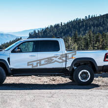 Konturierte benutzerdefinierte Schriftzüge Seiten-Vinylaufkleber für Dodge Ram 1500 Rebel TRX_2