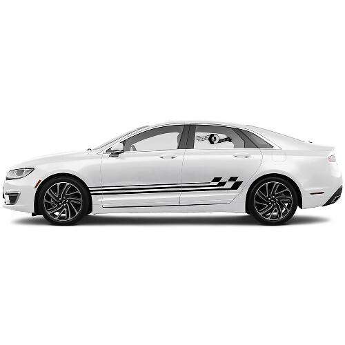 Racing Style Streifen Seiten Vinyl Aufkleber Sticker für Lincoln MKZ 2020